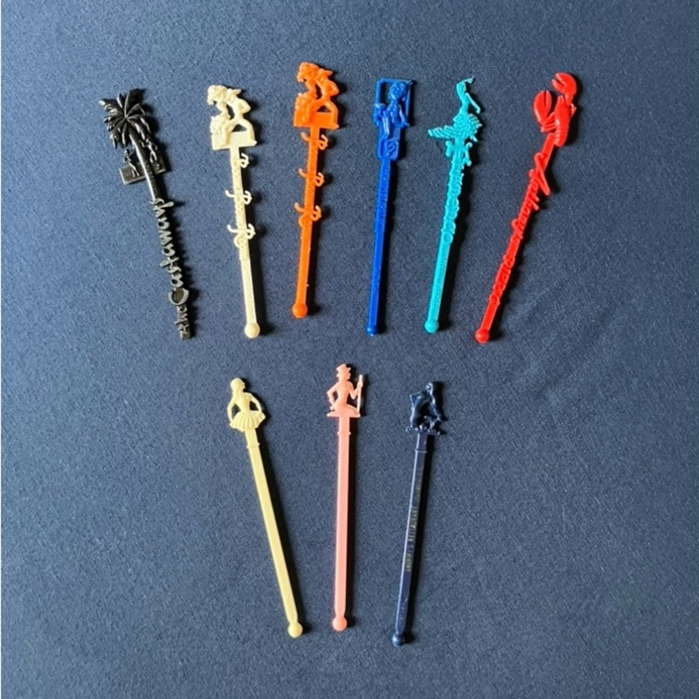 Vintage Swizzle Stir Sticks Bundle